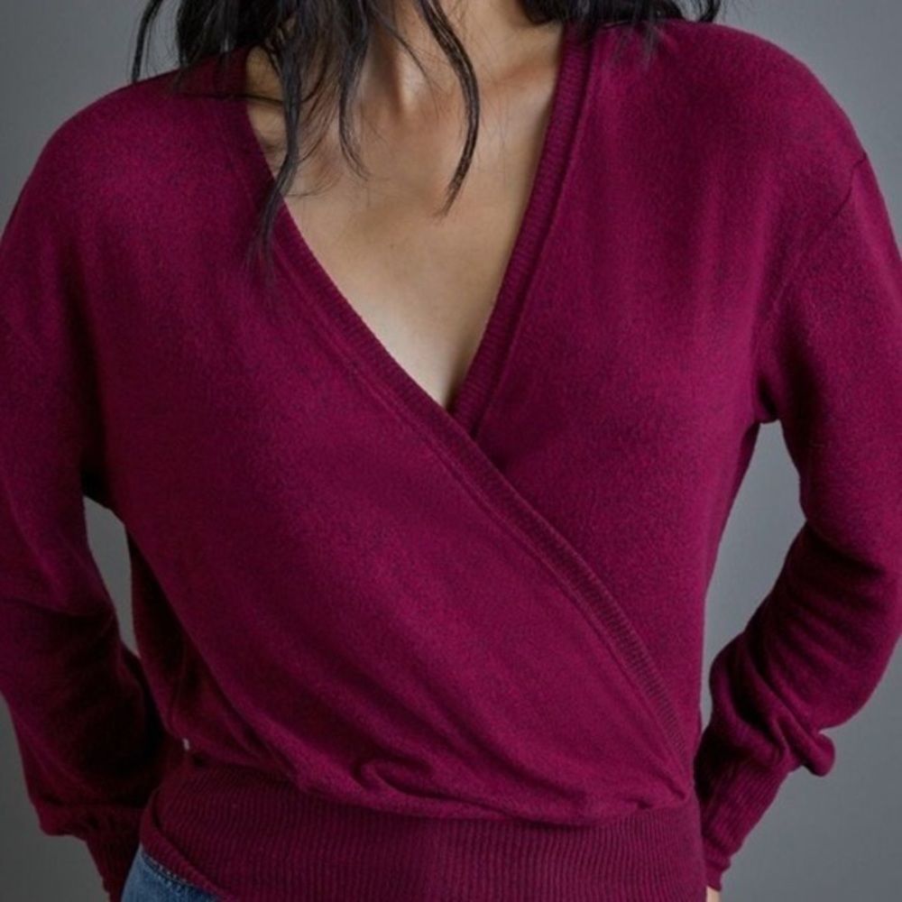 Anthropologie Rocio Surplice Knit Top - Picture 3 of 8